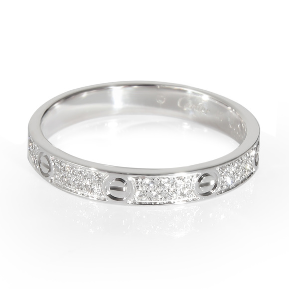 Cartier White Gold Mini Model Love Ring - Picture 3 of 4